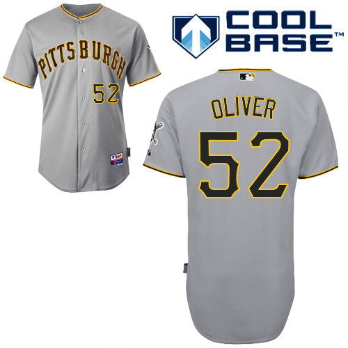 Andy Oliver #52 Youth Baseball Jersey-Pittsburgh Pirates Authentic Road Gray Cool Base MLB Jersey